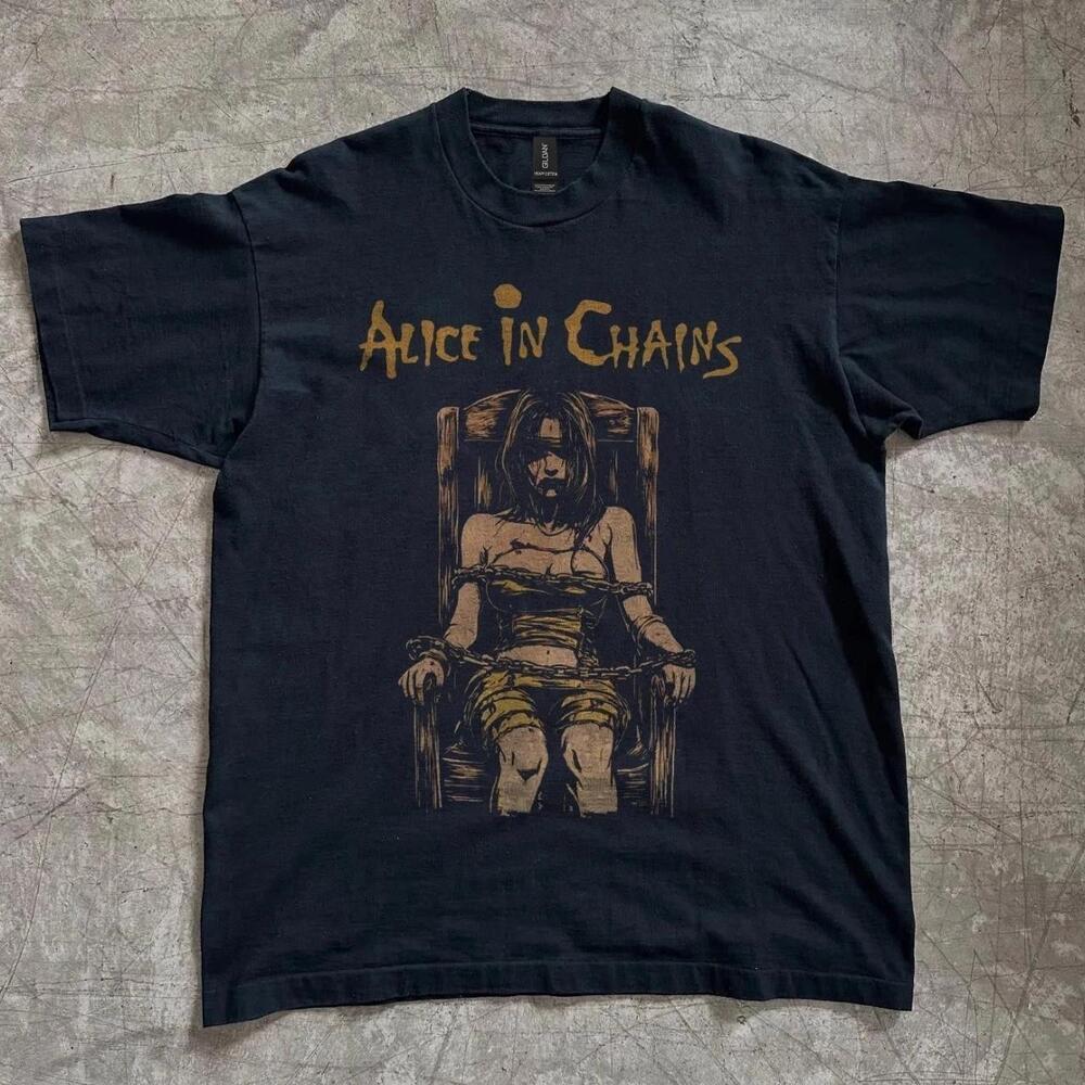 Alice In Chains Black Cotton T-Shirt